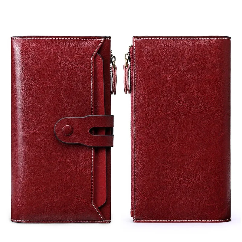 

Women Wallets Leather High Quality Long Design Clutch Cowhide Wallet High Quality Fashion Female Purse