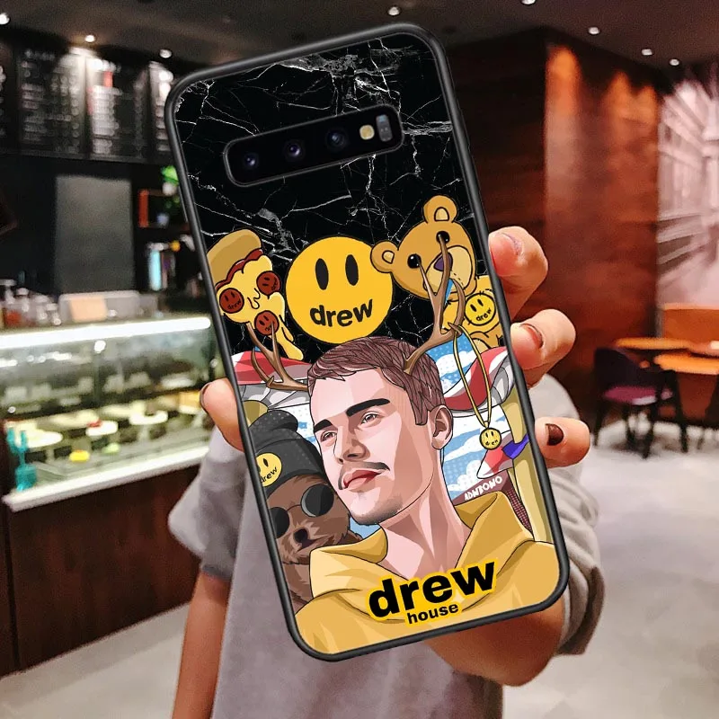 TPU Роскошный бренд Drew House, Джастин Бибер, мягкий чехол для телефона, для samsung Galaxy S7 Edge, S8, S9 Plus, S10 Lite, S10Plus, чехол со смайликом - Цвет: TPU