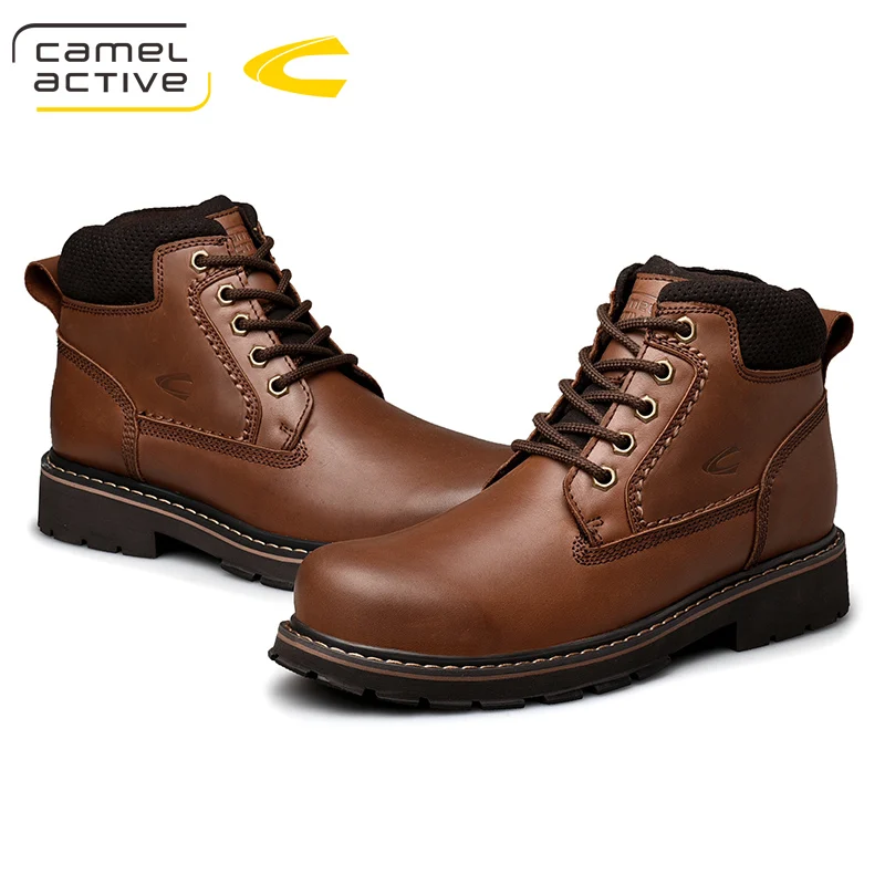 Мужские походные ботинки Camel Active прочная нескользящая обувь из натуральной кожи