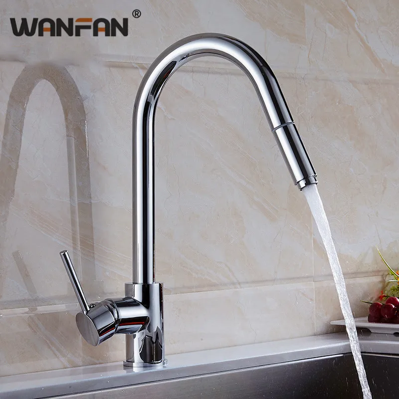 Кухонный смеситель кухонный для раковины однорычажный серебристый Поворотный