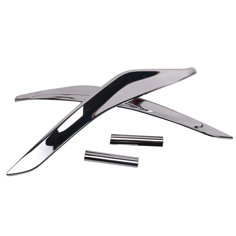 4 шт. хромированные накладки на передний бампер нижний центральный решетчатый