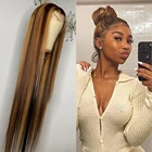 360 HD кружевной передний парик из человеческих волос 13x6 13x4, хайлайтер, прямой, безклеевой, бразильский Омбре, готовый, чистый для черных женщин
