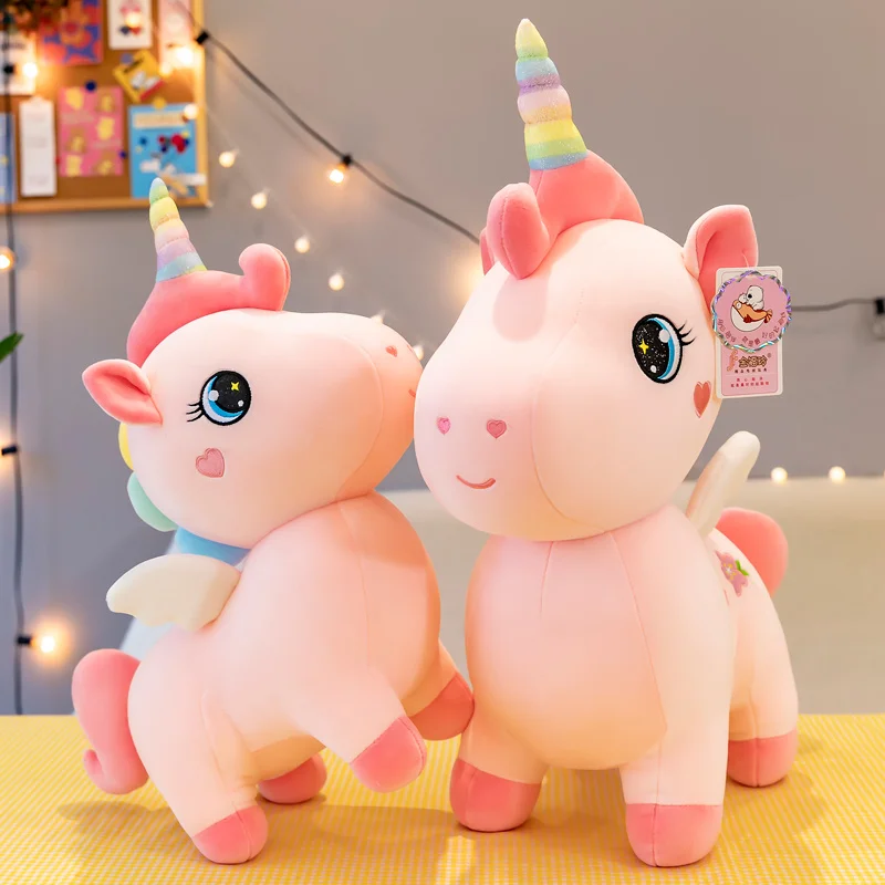 

30-65cm New Kawaii Unicorn Plush Toy Stuffed Down Cotton Animal Doll Toys for Baby Accompany Doll Sleep Pillow Unicornio Gift