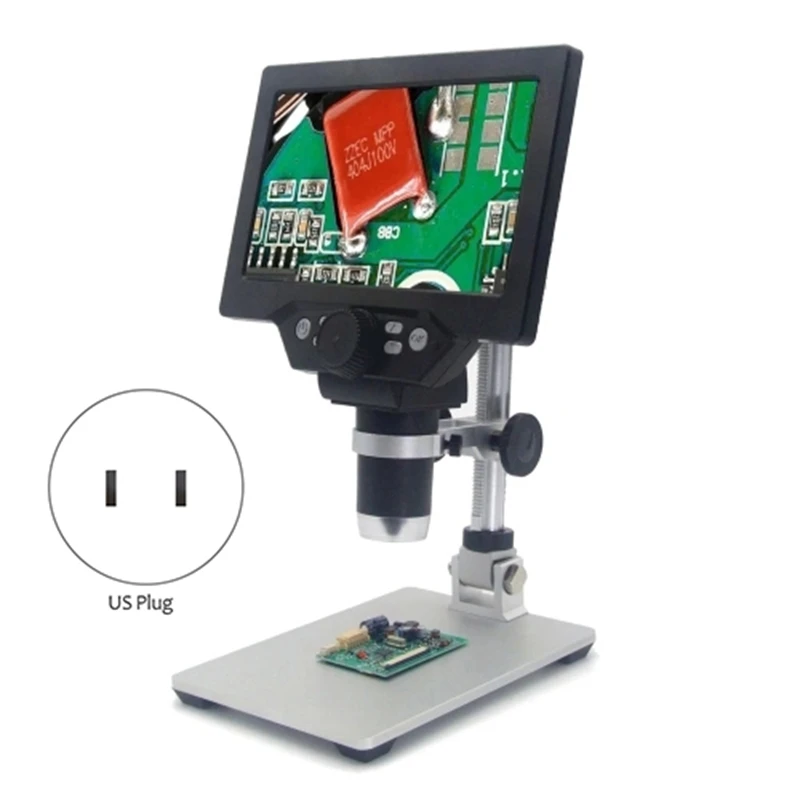 

G1200 Digital Microscope 7 Inch Large Color Sn Large Base LCD Display 12MP 1-1200X Continuous Amplification nifier with A