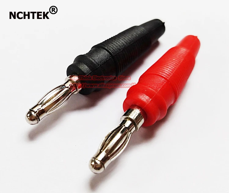 NCHTEK разъем типа банан штекер никелированный красный + черный Бесплатная