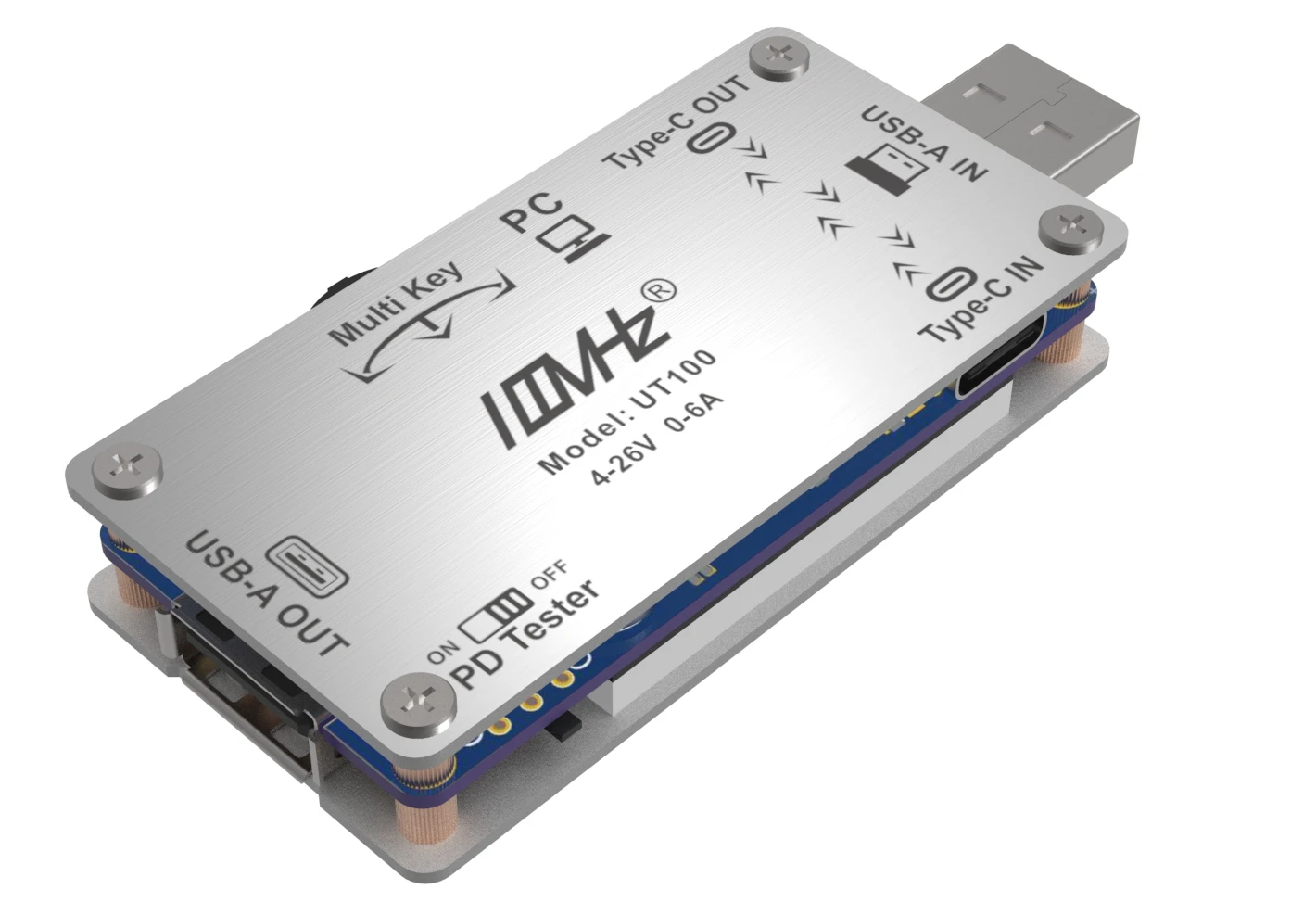

UT100 (KT001 KOTOMI PRE) USB Voltage and Current Capacity Meter QC, PD Spoofing, Capture