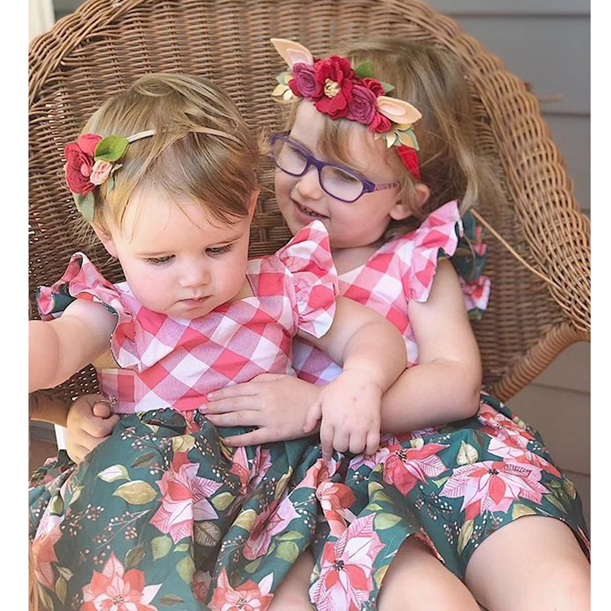 Сладкий Дети для маленьких девочек 2019 летняя Рождественская одежда Цветочный