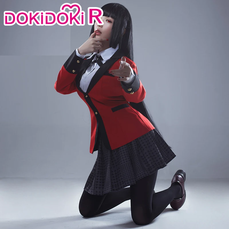DokiDoki-R аниме Kakegurui Косплей Yumeko Jabami школьная форма женский костюм Хэллоуин - купить