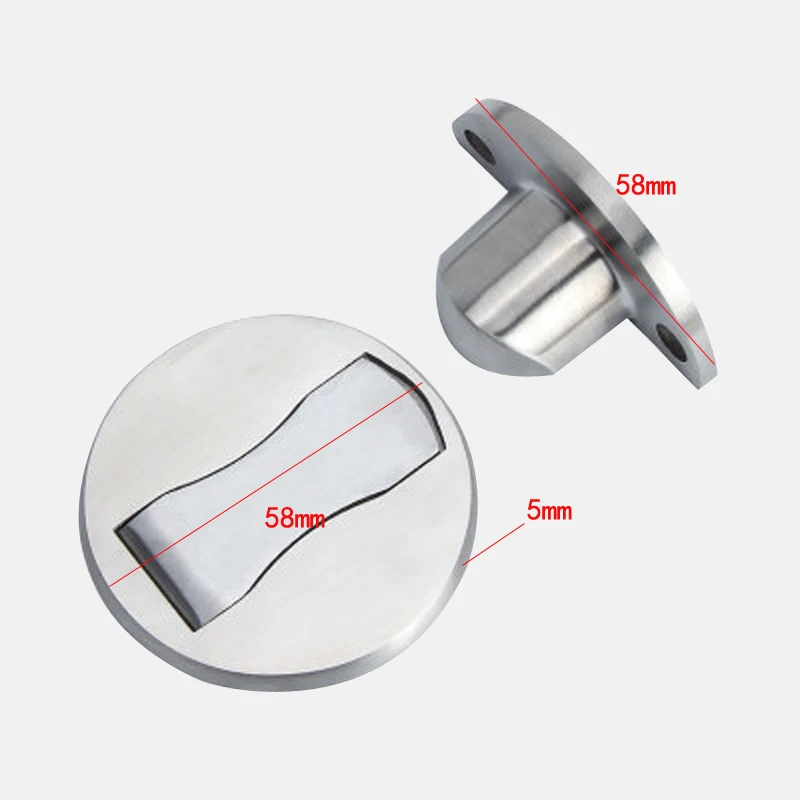 

304 Stainless Steel Door Stopper Nail-free Doorstop Door Holders Furniture Hardware Door Magnetic Door Stops Hidden Catch Floor