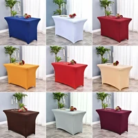 6 ft spandex stretch tablecloth table cover wedding banquet trade show display