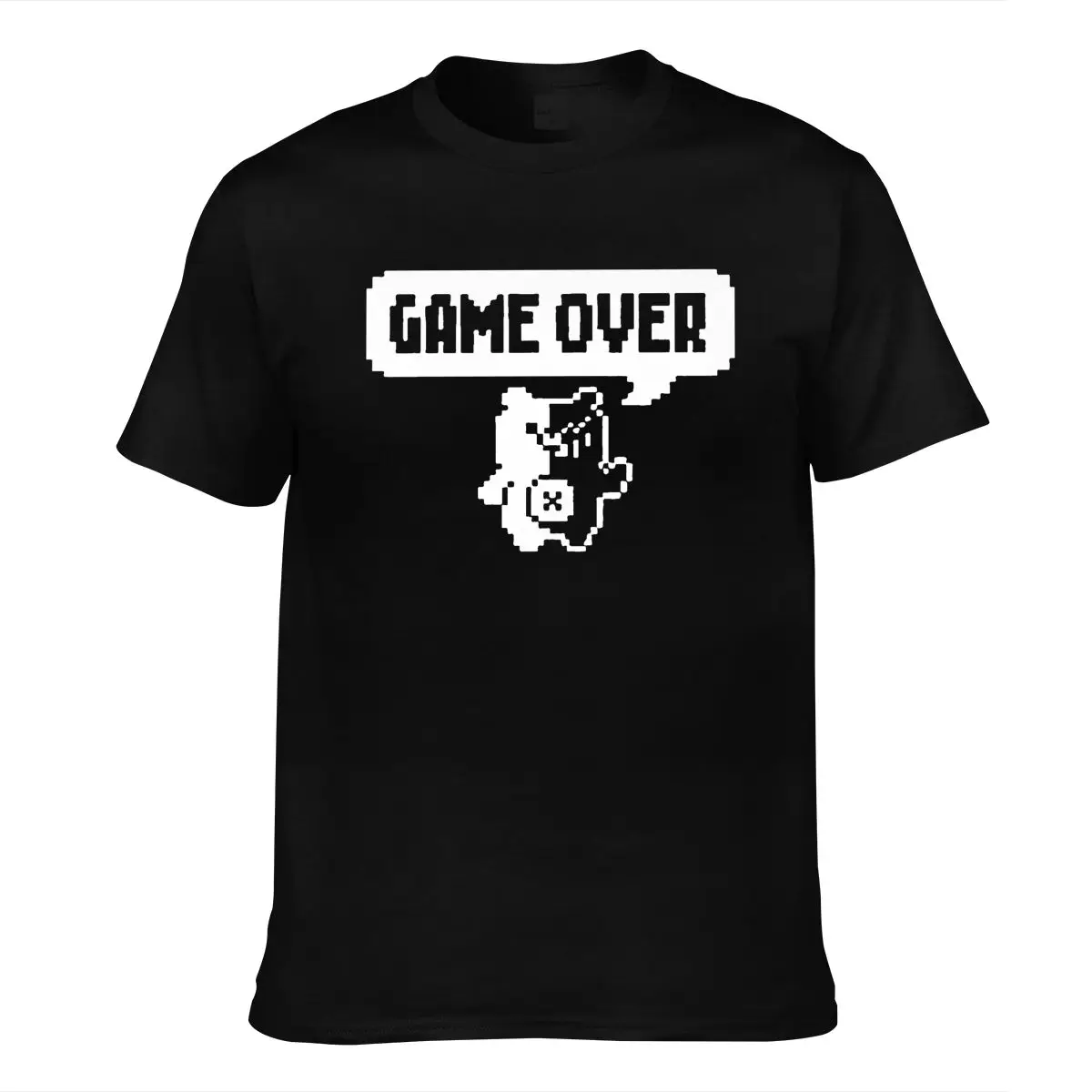Футболка DILDAN Monokuma Game Over Мужская футболка летние хлопковые футболки Топы новые