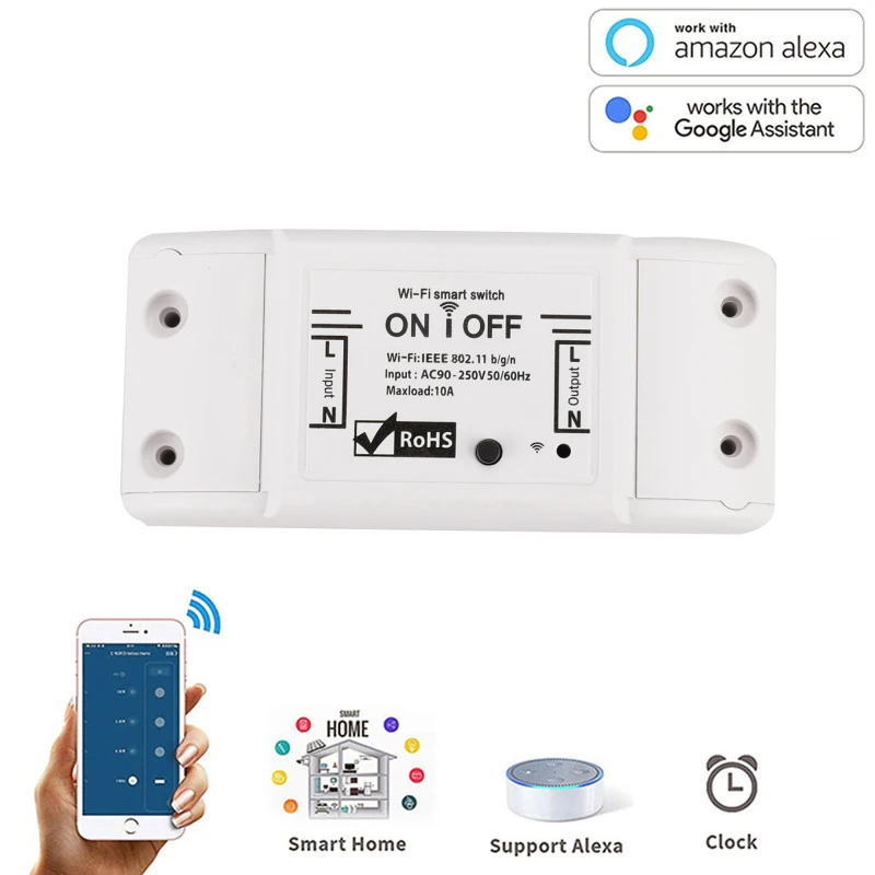 

Умный светильник ель с Wi-Fi, универсальный выключатель с таймером для умного дома, работает с приложением