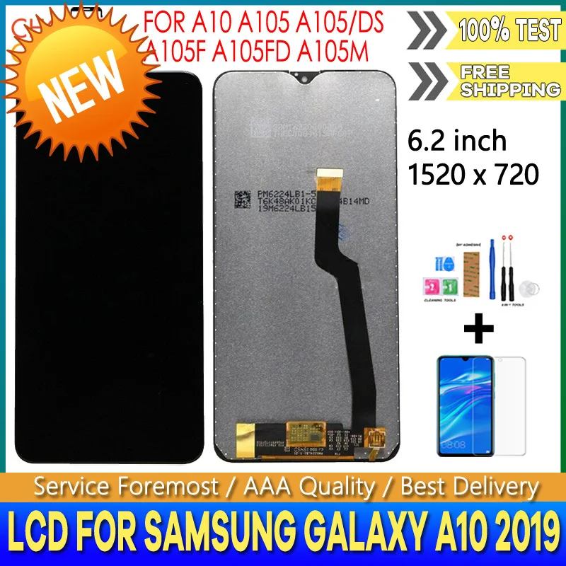 6 2 &quotЖК для samsung Galaxy A10 2019 ЖК дисплей A105 A105F A105FD A105M сенсорный экран дигитайзер в