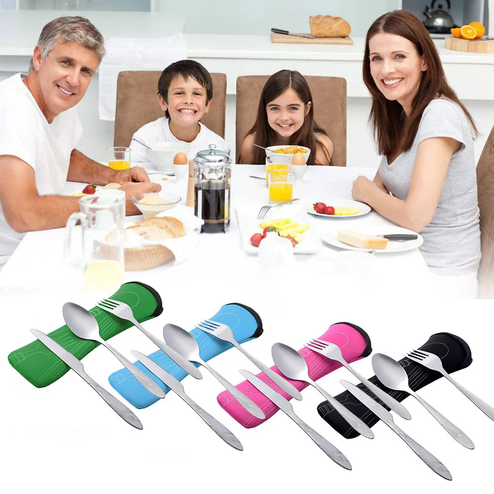 Набор столовых приборов из нержавеющей стали 3 шт. + 1 шт.|Столовые сервизы| |