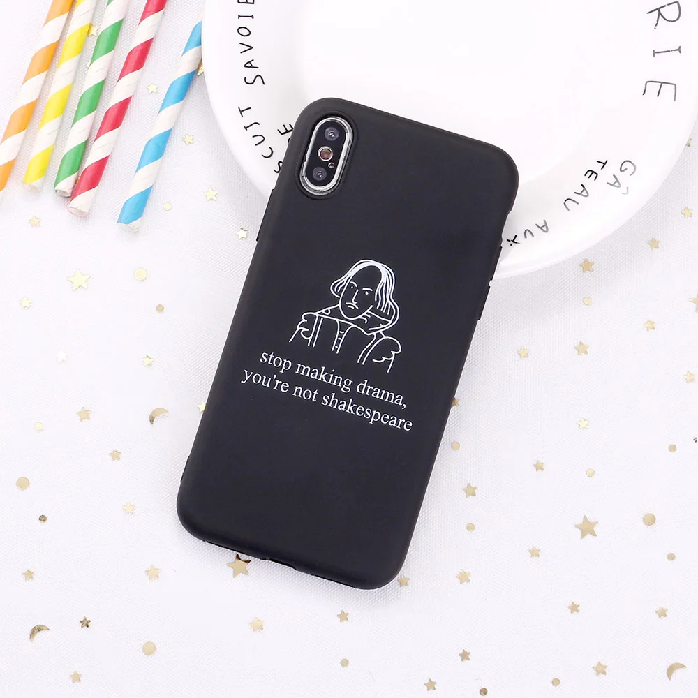 For 11 12 Pro Max 8 8Plus X XR 7 7Plus XS 6 6S 5 SE Drama Shakespeare Memes Candy Silicone Phone Case Coque Funda | Мобильные