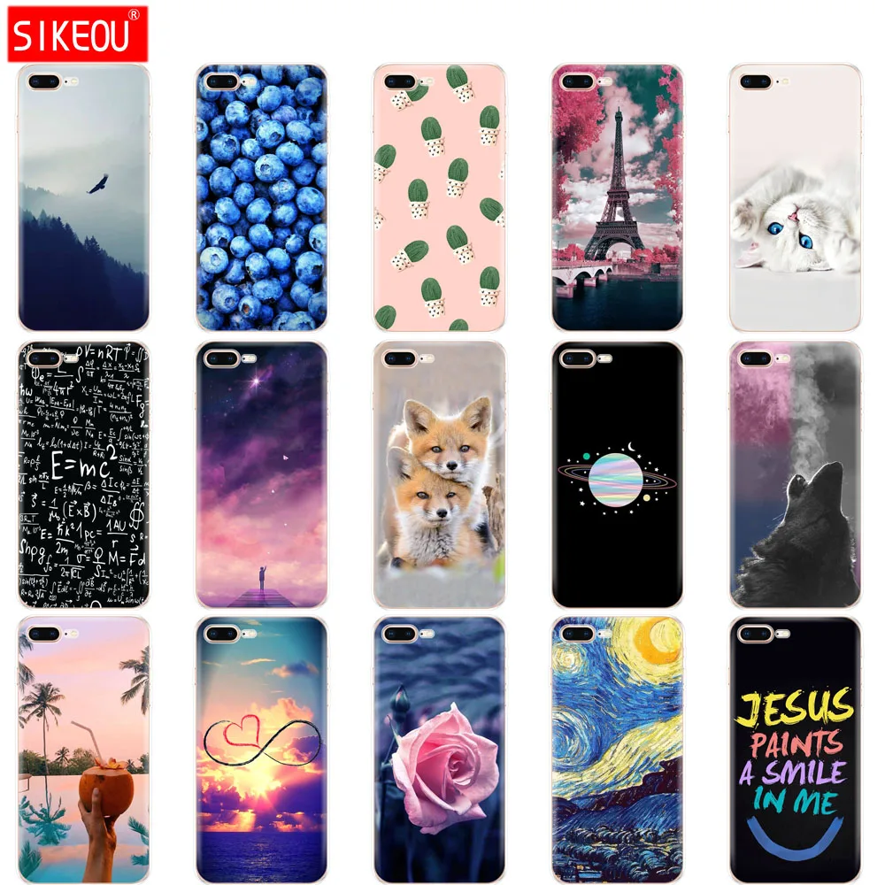 Мягкий силиконовый чехол из ТПУ для IPhone 8 plus задняя крышка ударопрочный