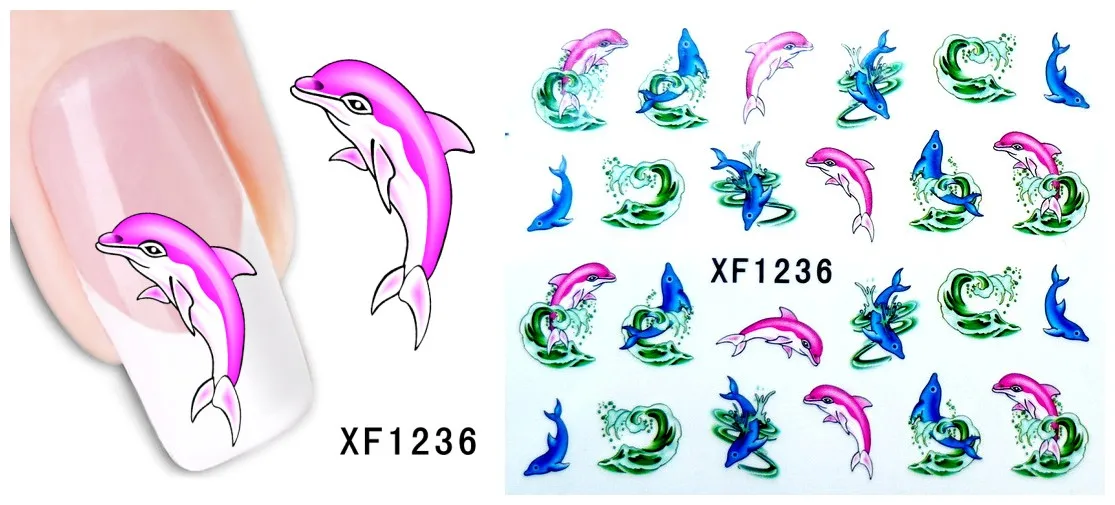5 Sheet/lot DIY Lipstick Nail Art Water Sticker Girls Manicure Design 3D Cartoon Animal Stickers Transfer Decals | Красота и здоровье