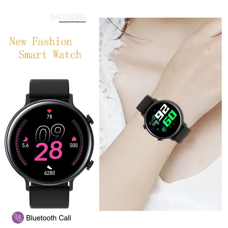 

Новинка, модные удобные женские умные часы, ультратонкие динамические часы с монитором сердечного ритма, водонепроницаемые спортивные час...