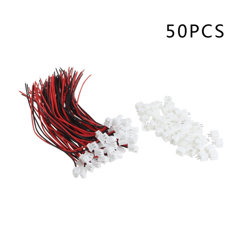 

50 комплектов JST разъем XH 2,5 2 контактный разъем для подключения аккумулятора Женский Мужской с 150 мм провода