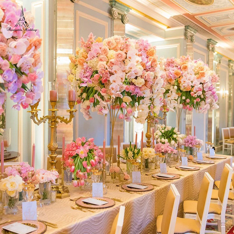 Свадебная Гальваническая золотая металлическая железная рамка колонна