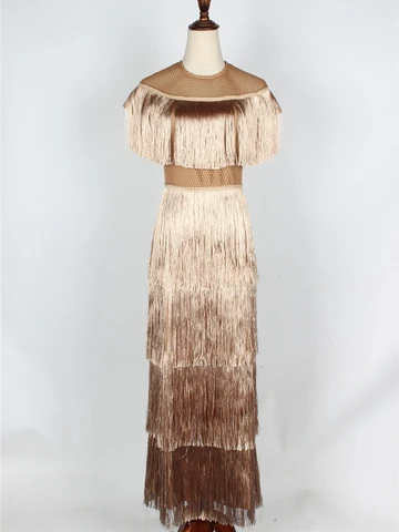 Новое поступление, винтажное элегантное Сексуальное Женское Платье EDGLuLu, одежда для клуба, пляжный сарафан, женское летнее платье 2023, длинное платье с кисточками