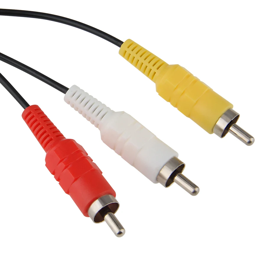 

High Quality Replacement 1.8m 6ft Audio Video Compostie Cable AV 3 RCA Wire Cord Connector for Xbox Original Classic