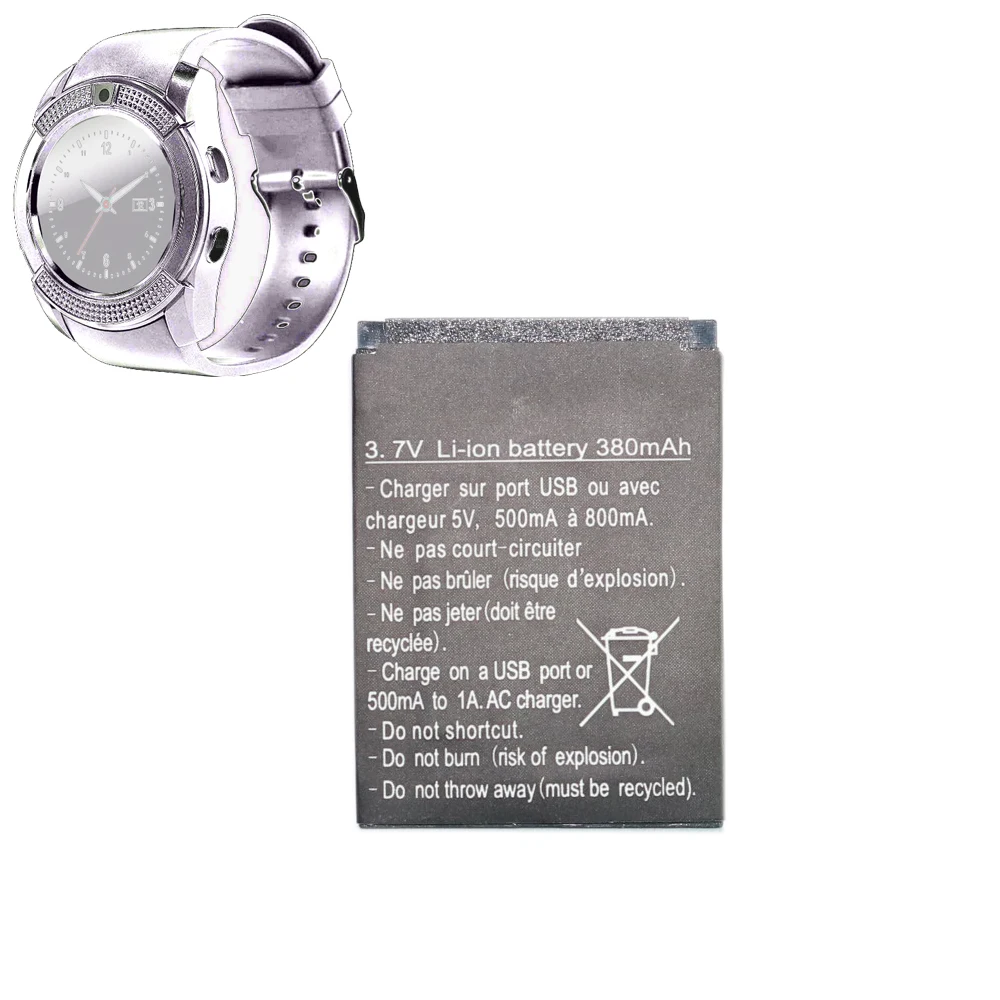 V8 smart watch батареи батарея круглый экран Bluetooth часы мобильный телефон аккумулятор