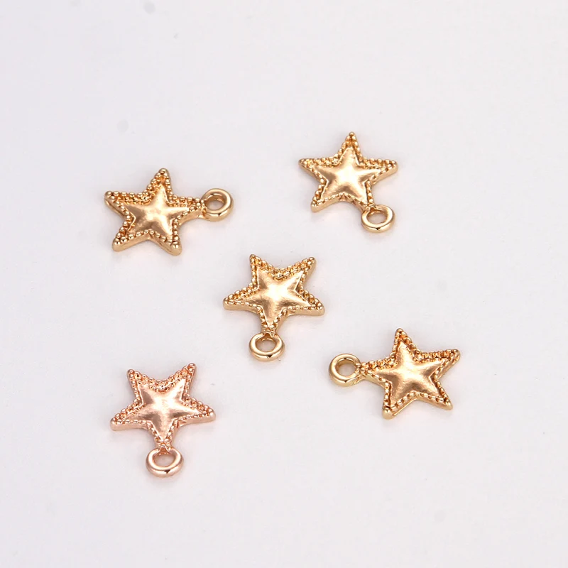 

10 pieces of 14*11mm metal five-pointed star charms are suitable for jewelry making DIY necklace bracelets handmade accessories