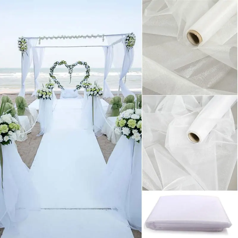 Рулон тюлевой ленты из органзы 10 м 48/72 см фатиновая юбка для стола вечерние юбки