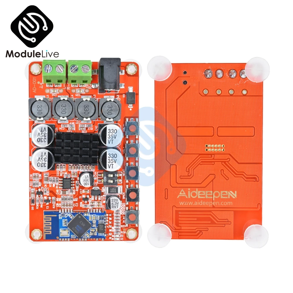 Новый 1 комплект TDA7492P Bluetooth 4 0 Плата усилителя мощности Модуль платы 2X50W красный