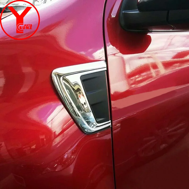 Хромированная боковая ветряная Крышка для Toyota Fortuner HILUX SW4 2015 2016 2017 вентиляционная