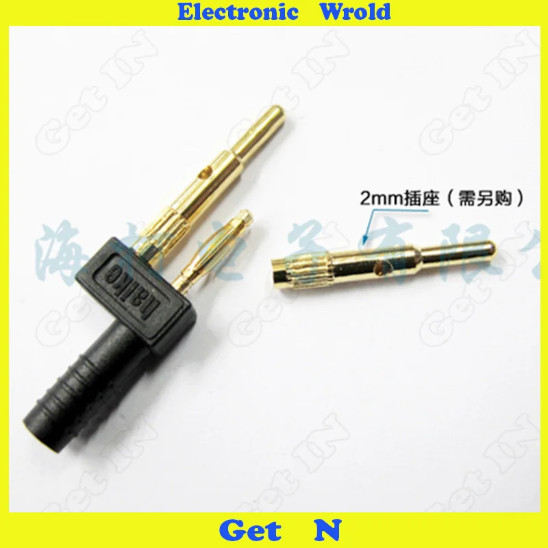 

50pcs/Pack 2mm Banana Plug Spacing 5.08mm Pure Copper Short Circuit Double Row One Female To Two Male Adapter H-2041