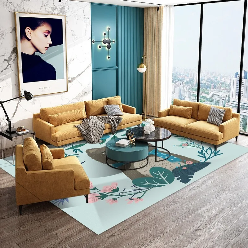 Мягкий детский ковер для спальни бархатный коврик игр Противоскользящий дивана