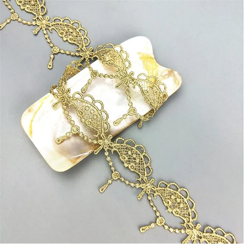 5 ярдов золотых кисточек из полиэстера маленькие кружева Лолита палатка юбка