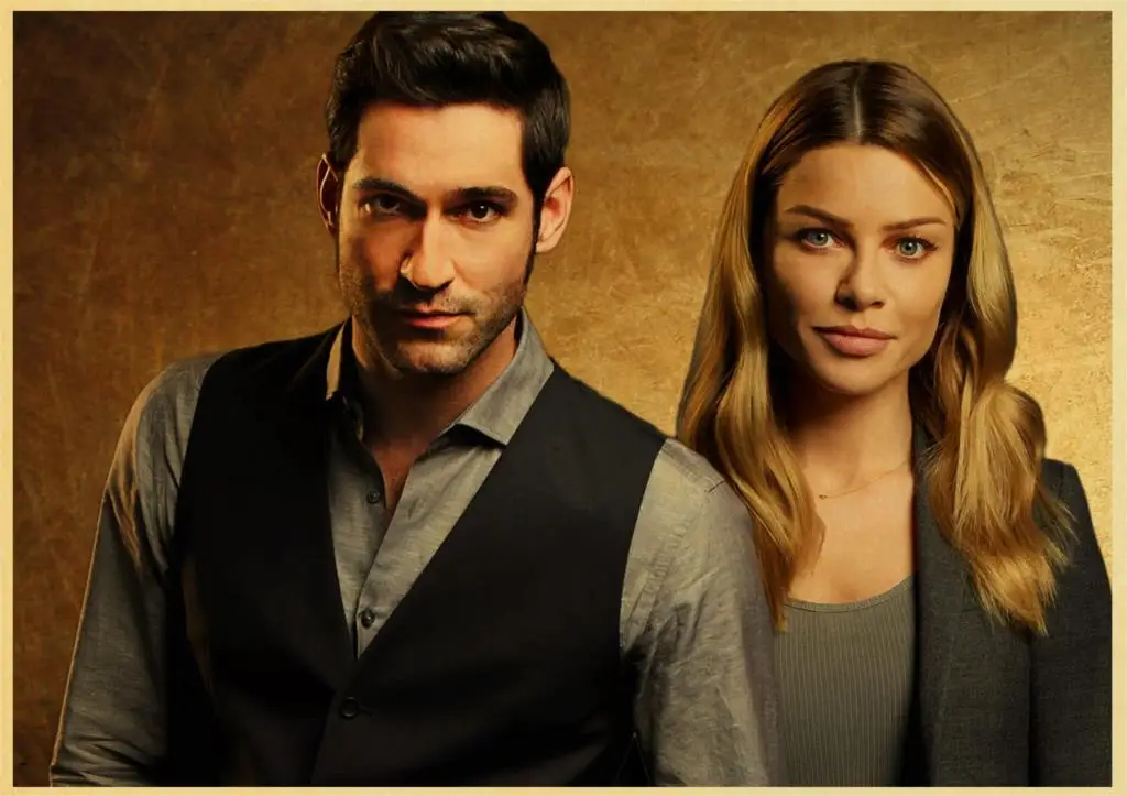 

vintage Poster Ameican TV Lucifer Retro Poster kraft paper wall Stickers For home/Room/Bar decor painting