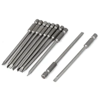 uxcell 100mm long 14 hex shank 4mm magnetic tip slotted screwdriver bits 10pcs