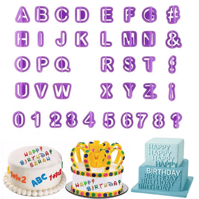 40 шт/1 Набор форма для выпечки торта буквы печенья помадка Алфавит Номер формы DIY