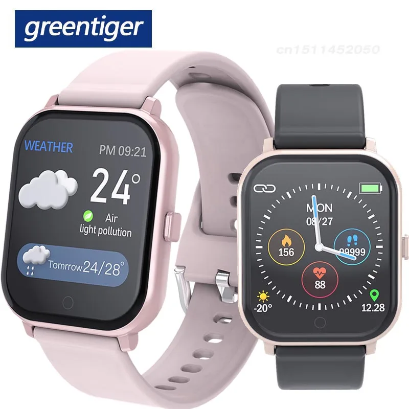 Greentiger Bluetooth T55 Смарт часы IP67 водонепроницаемый монитор сердечного ритма кровяное