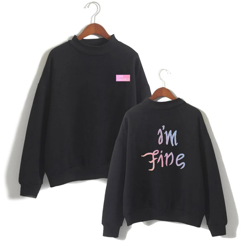 Новинка корейский женский свитер с буквенным принтом i am fine K pop Bangtan Boys love yourself