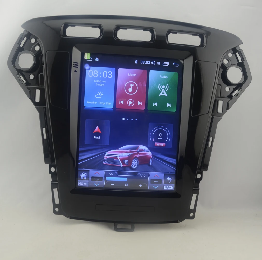 9.7" tesla style vertical screen Octa core Android 10 Car GPS radio Navigation for ford Mondeo 2011-2012 automatic A/C | Автомобили и