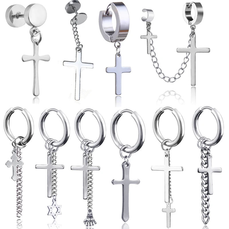 Серьги-капли из нержавеющей стали для мужчин и женщин украшения в готическом