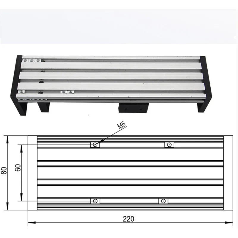 Двойная линейная направляющая шариковый винт линейного привода линейный