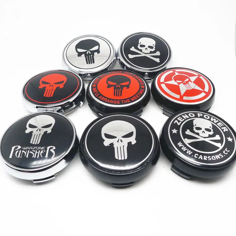 

4pcs For RAYS TE37 65mm 60mm Wheel Hub Center Cap Styling Cover Skull Emblem Badge Sticker Accessories