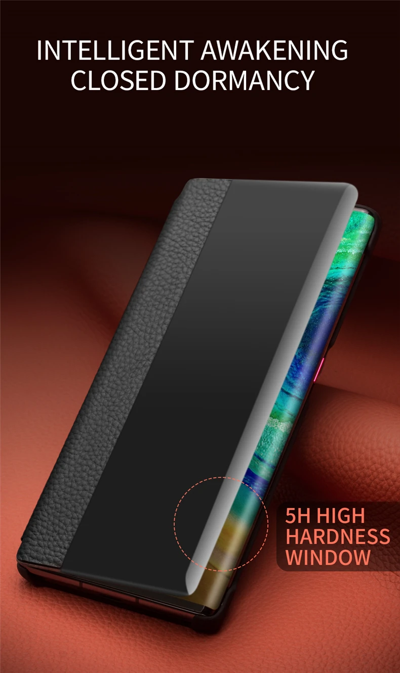 QIALINO Роскошный чехол для телефона из натуральной кожи для huawei P30 Pro Ультра тонкий смарт-чехол для huawei mate 30 Pro