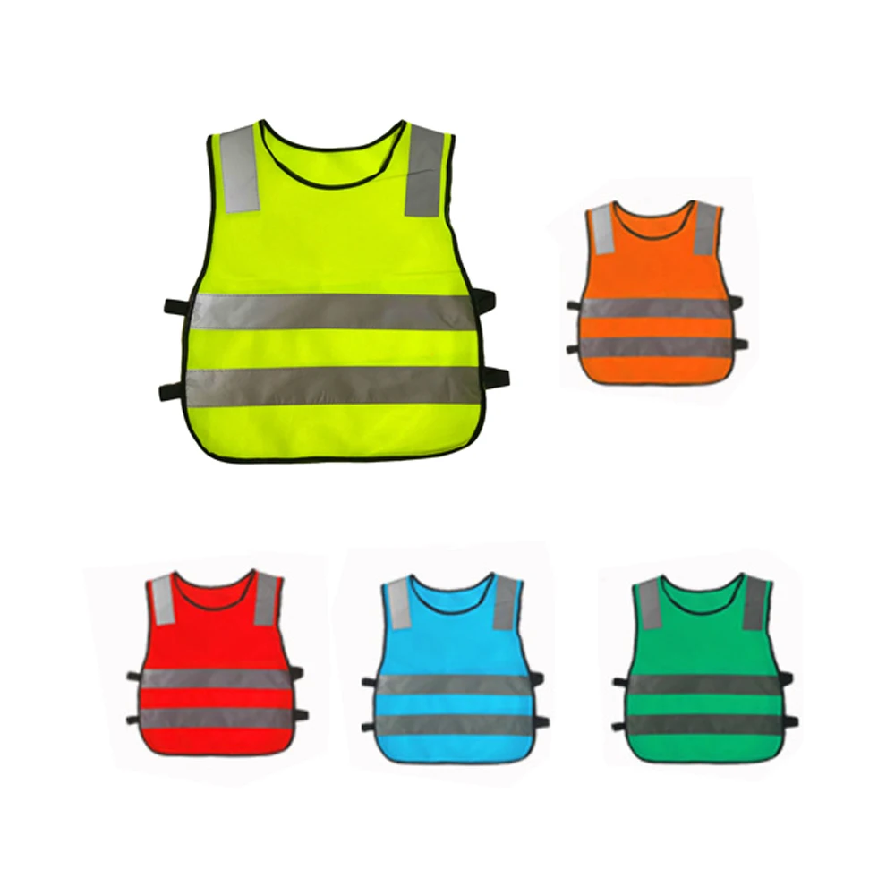 Детский светоотражающий жилет желтый флуоресцентный защитный одежда с высокой