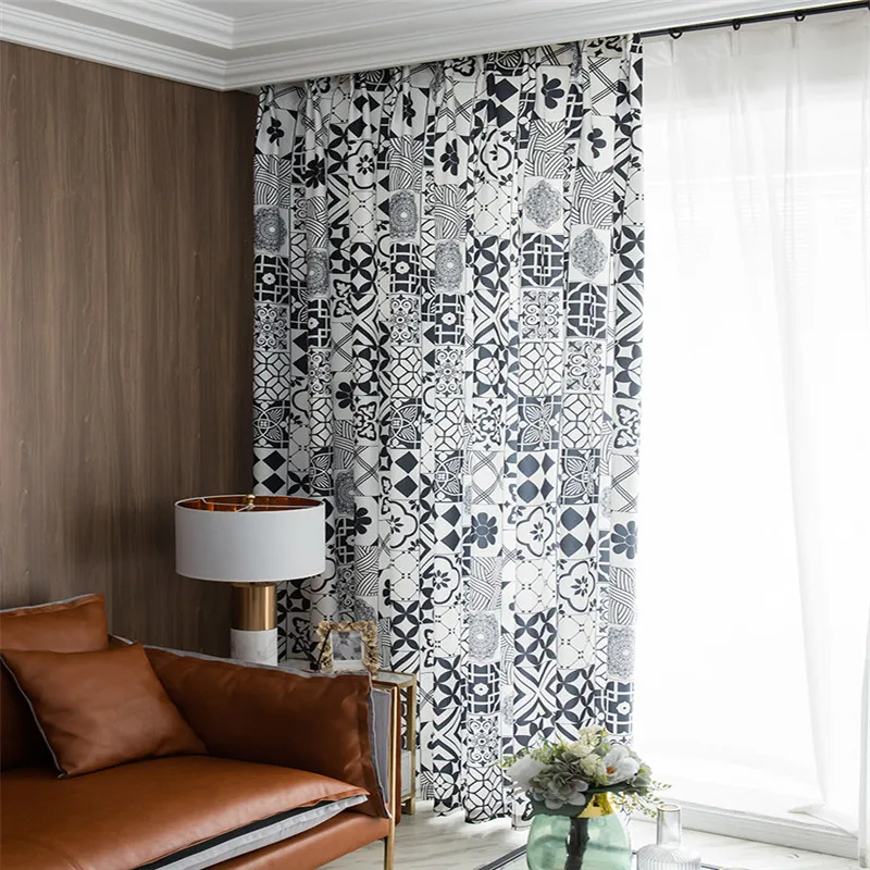 Скандинавская народная занавеска для детской комнаты дизайнерские прозрачные