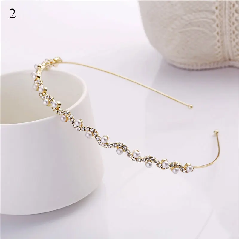 1 шт. хрустальные стразы жемчужный обруч для волос женская головная повязка