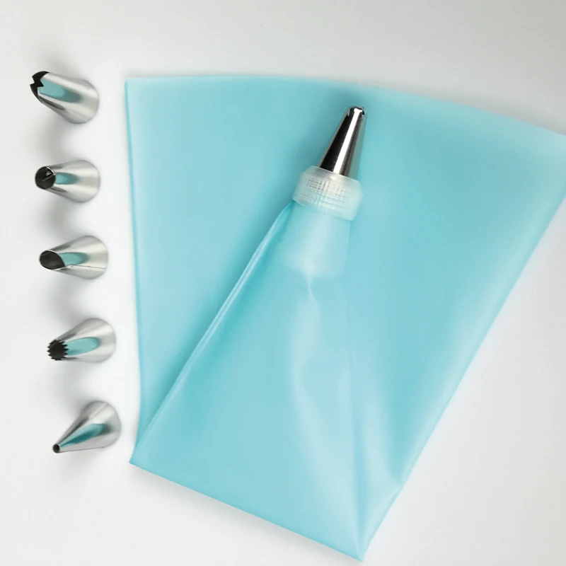 8 шт./компл. силиконовый Декор рот глазурь Трубопроводы Крем кондитерский мешок + 6