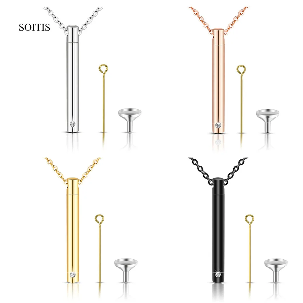 SOITIS четыре цвета высокое качество подвеска цилиндрической формы стразы