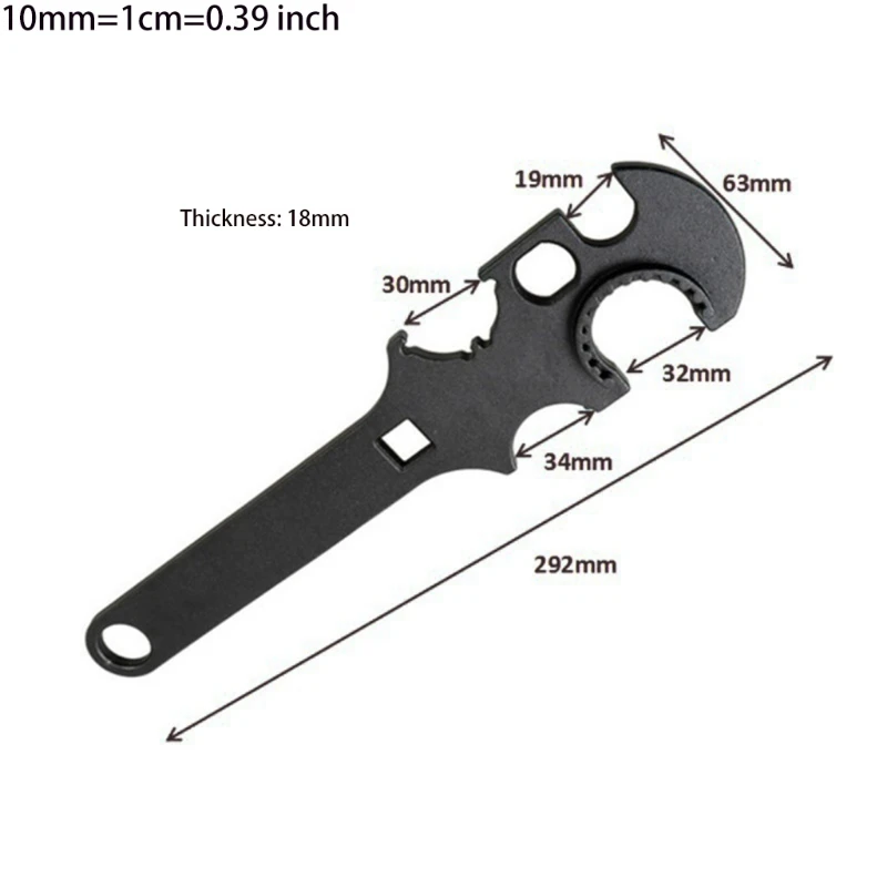 

T3EA Tool Spanner Wrench Multifunction Steel Wrench AR Outdoor Stock Tool Removal